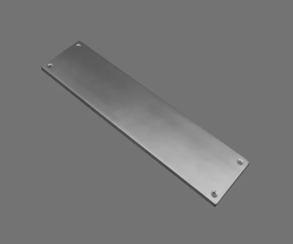 Satin Chrome finish on our Beardmore PP1016 Door Push Plate.