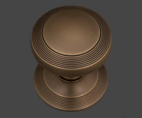 Antique brass finish on our Beardmore NCC1268 door knob.